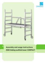 Assembly and usage instructions folding scaffold towers-1