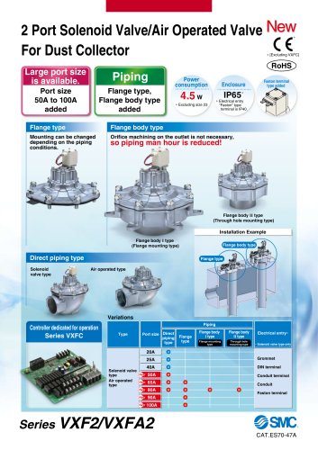 2 Port Solenoid Valve/Air Operated Valve For Dust Collector