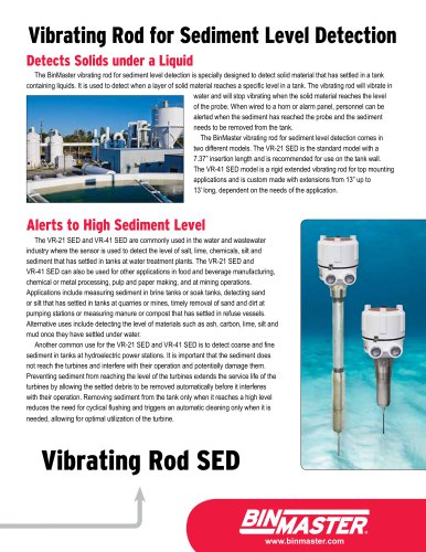 Vibrating Rod for Sediment Level Detection