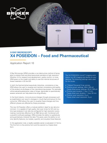 X4 POSEIDON application report &ndash; Food and Pharmaceutical