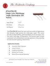 0714-5701-99 Single Axis, Mid-Range Angle, Electrolytic Tilt Sensor. - 1