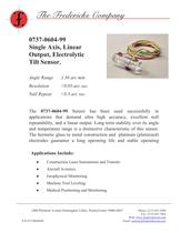 0737-0604-99 Single Axis, Linear Output, Electrolytic Tilt Sensor - 1