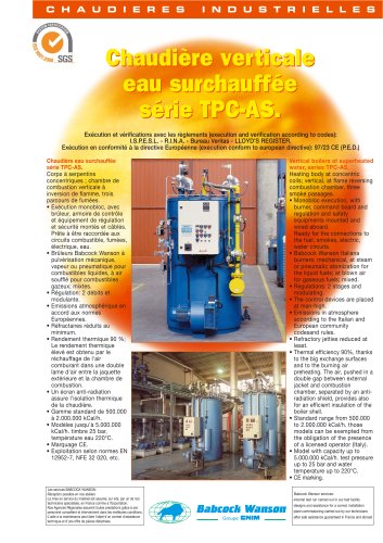 Superheated water boiler TPC-AS