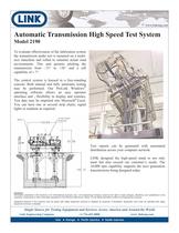 Automatic Transmission High Speed Test System Model 2190 - 2