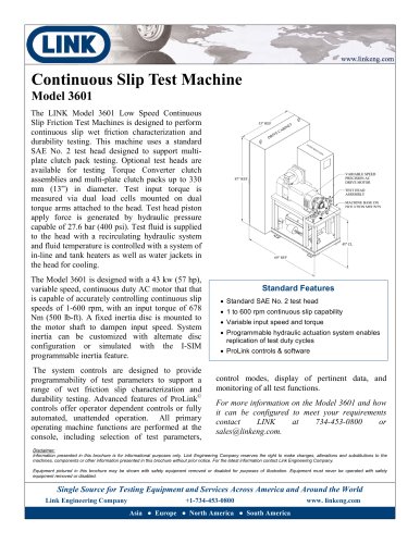 Clutch Pack Continuous Slip Test Machine