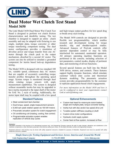 Dual Motor Wet Clutch Test Stand