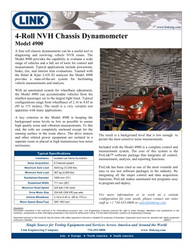 Four Roll Chassis Dynamometer