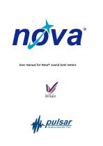 User manual for Nova® sound level meters - 1