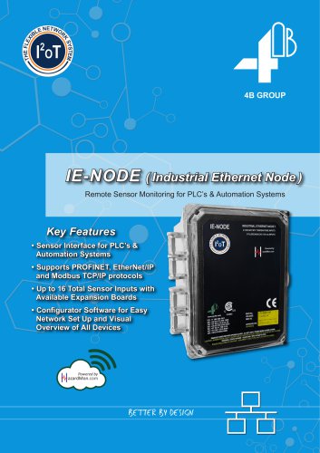 4B IE-Node (Industrial Ethernet Node) - Remote Sensor Monitoring for PLC's & Automation Systems