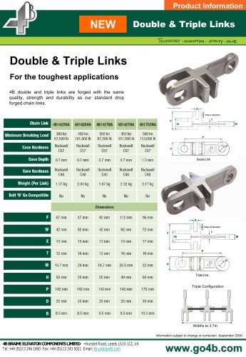 Double and triple forged chain links