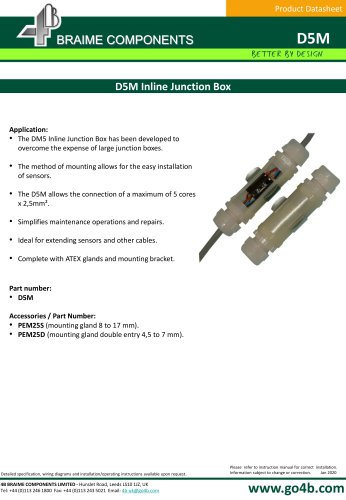 Inline Junction Box for Atex environments