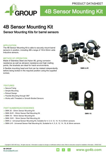 Sensor Mounting Kit for barrel sensors