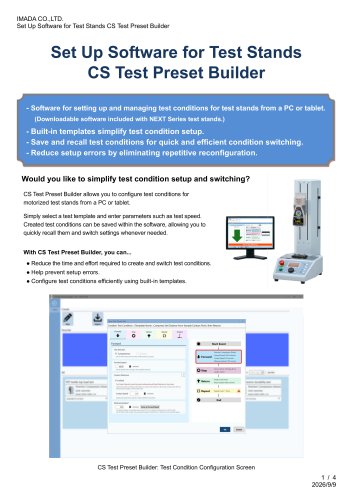CS Test Preset Builder for MX3 and EMX2 SeriesTest Stand