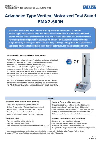 EMX2-500N Advanced Type Vertical Motorized Test Stand