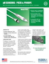 BNC Terminated pH SENSORS: P92B & P94BPE-1