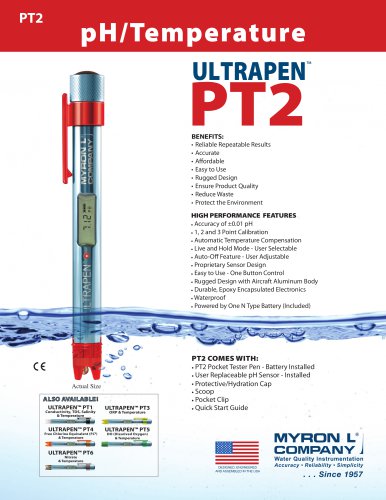 ULTRAPEN&trade; PT2 pH and Temperature Pen