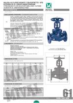 Cast iron and nodular cast iron streamlined flow valves outside screw PN 16-25-3