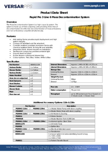 Rapid Pro 3 Line 6 Mass Decontamination System