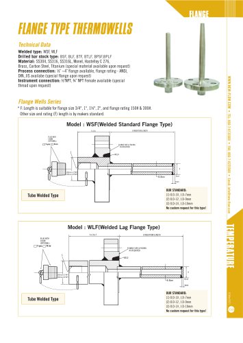 Flange thermowell BLF