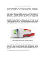 Farley Laserlab Laser Cutting Machine Help Railway Industry - 1