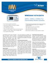 Model WW5064/1074/2074  50MS/s, 100MS/s or 200MS/s Four-Channel Arbitrary Waveform Generator - 1