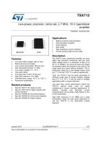 TSX712 Low-power, precision, rail-to-rail, 2.7 MHz, 16 V operational amplifier - 1