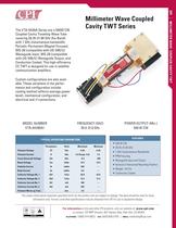 Millimeter Wave Coupled Cavity TWT Series - 1