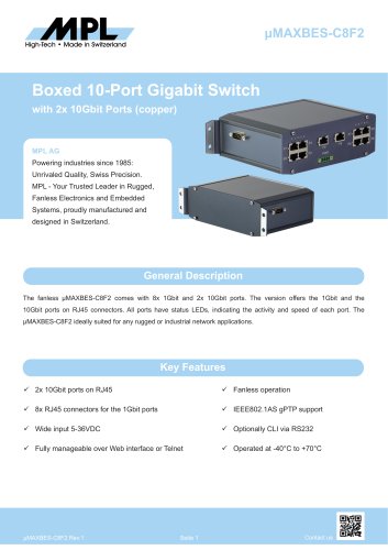 Datasheet μMAXBES C8F2