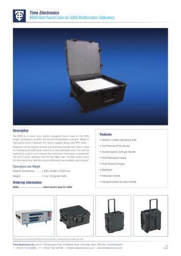 9059 Transit Case for 5025 Calibrators