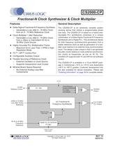 ClockCS2000 Family Generation and Multiplication/Jitter Reduction Solution - 1