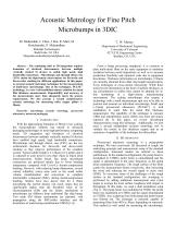 Acoustic Metrology for Fine Pitch Microbumps in 3DIC - 1