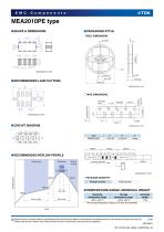 3-terminal filters, SMD array Signal line (UHF band terrestrial digital broadcast / DVB-H band compatible) MEA-PE series-3