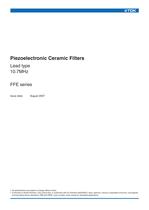 Piezoelectronic Ceramic Filters - 1