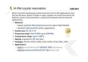 Rakon France crystal resonators - 1