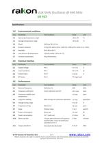 ULN SAW Oscillator OCSO for airborne applications SR F07@ 640 MHz - 2