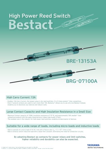 Data sheet of High Power Reed Switch Bestact