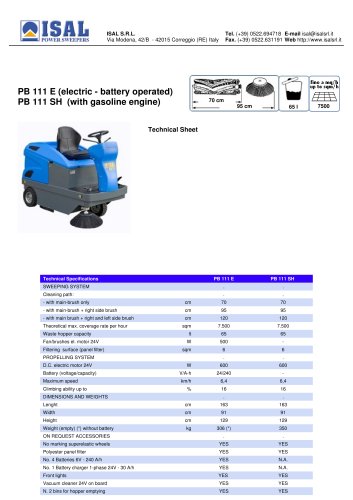 PB 111 E - PB 111 SH