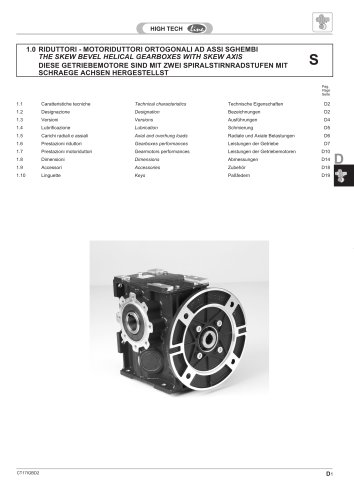 The skew bevel helical gearboxes with skew axis