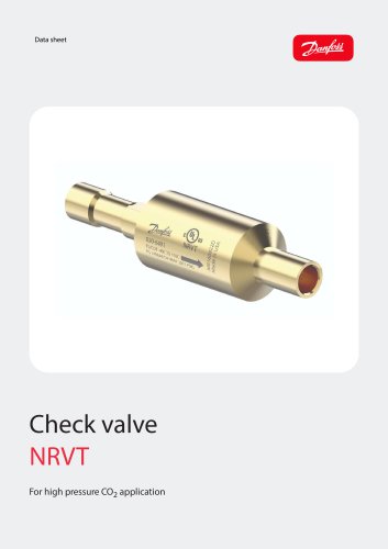 Check valve NRVT For high pressure CO2  application