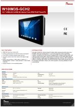 10.1" ARM A53 G-WIN GC-Series Front IP65 PCAP Panel PC W10IM3S-GCH2