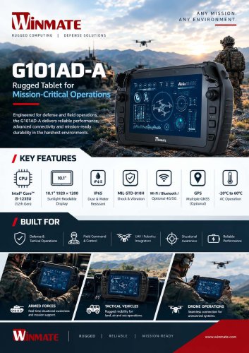 10.1” Intel® Core™ i5-1235U Rugged Robotic Controller G101AD-A