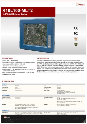 10.4" G-WIN Defence Display R10L100-MLT2