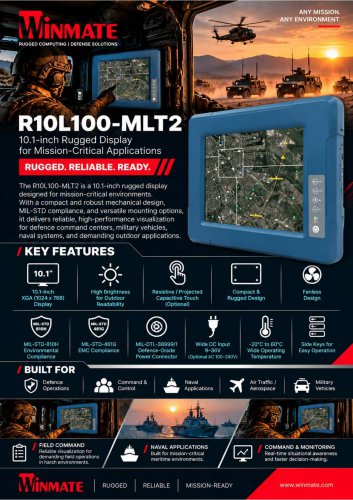 10.4" G-WIN Defence Display R10L100-MLT2