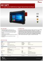 11.6" Intel® Pentium® N4200 Rugged Tablet with Smart Card Reader M116PT-1