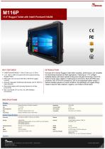 11.6" Rugged Tablet with Intel® Pentium® N4200 M116P-1