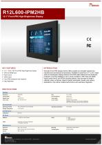 12.1" Front IP65 High Brightness Display R12L600-IPM2HB