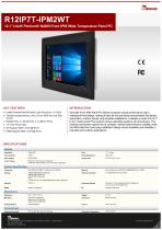 12.1” Intel® Pentium® N4200 Front IP65 Wide Temperature Panel PC R12IP7T-IPM2WT-1