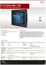 12.1" Panel Mount High Brightness Display  R12T600-PML1HB