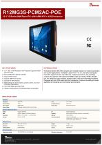 12.1" S Series HMI Panel PC with ARM A78 + A55 Processor R12MG3S-PCM2AC-POE
