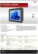 12.1" Wide Temperature Chassis Panel PC with Intel® Processor N150 R12IAN3S-CHM2WT